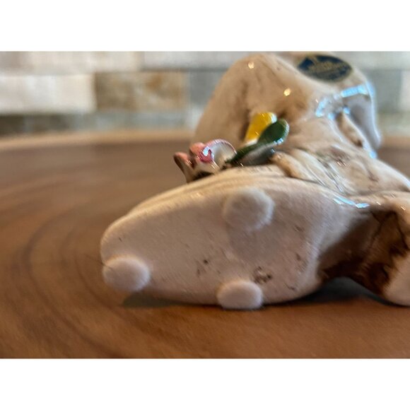Vintage Nuova Capodimonte Ceramic Boot With Floral Accents - Picture 7 of 10